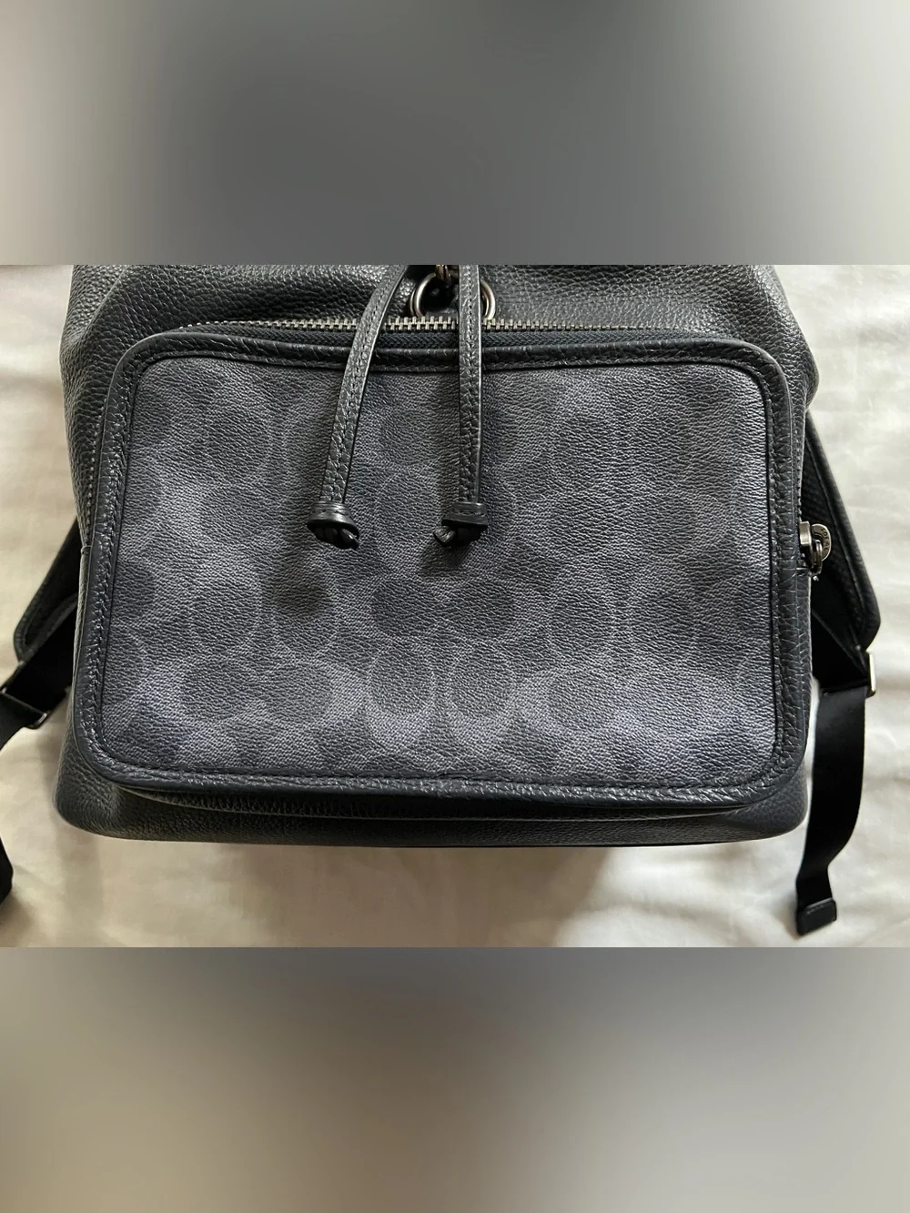 Coach Sullivan Leather Backpack Rare Deep Navy Color